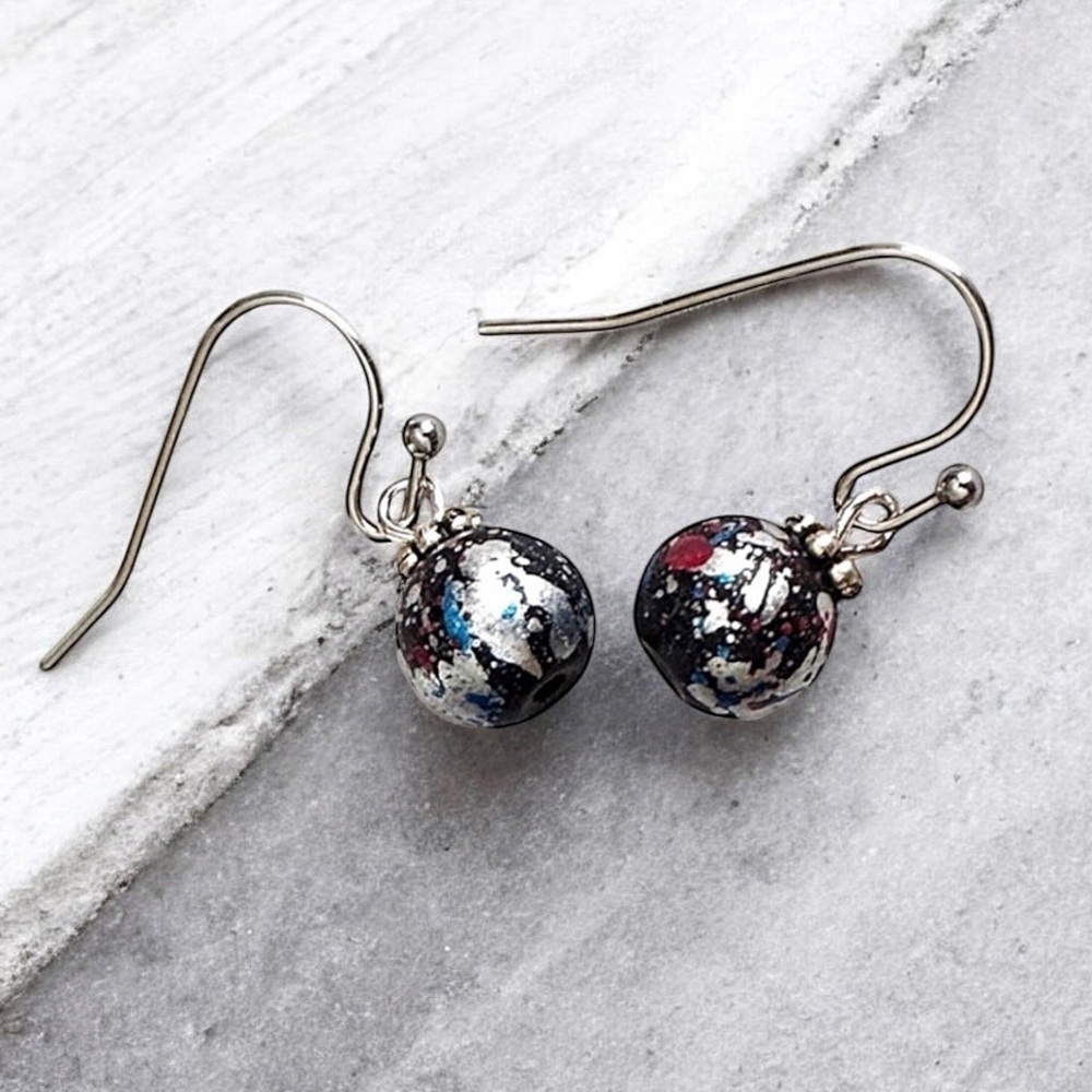 5 For $25💫Splattered Paint Ball Dangles